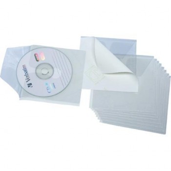 FUNDA CD's/DVD's 1/8 SIN TAL. PP ADHESIVAS (10 U.) GRAFOPLAS 13700000