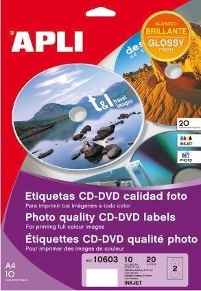 ETIQUETAS CD/DVD APLI