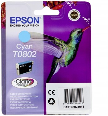 INKJET EPSON T0802 CYAN PHOTO R265