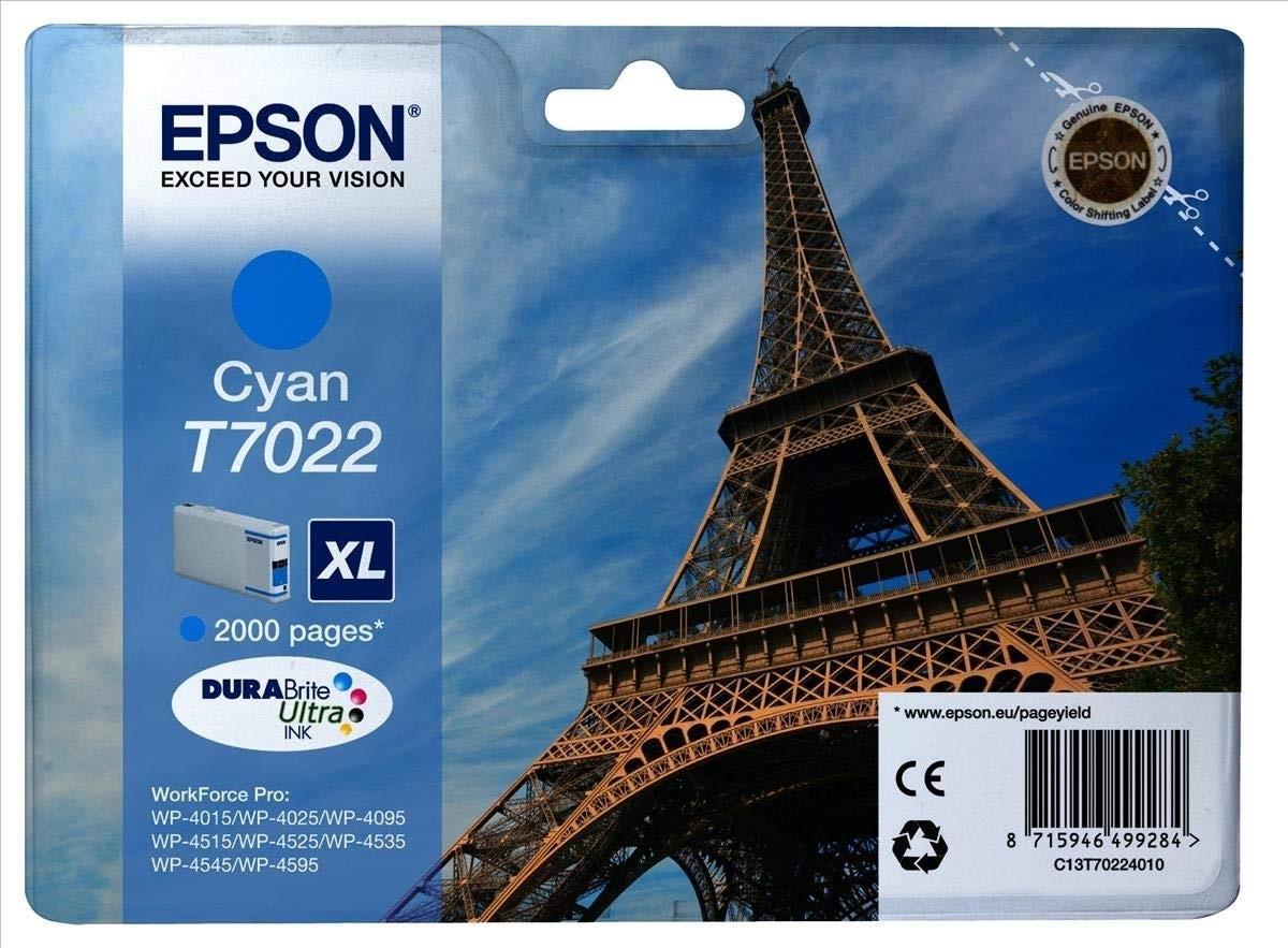 INKJET EPSON T7022 CYAN ALTA CAPACIDAD